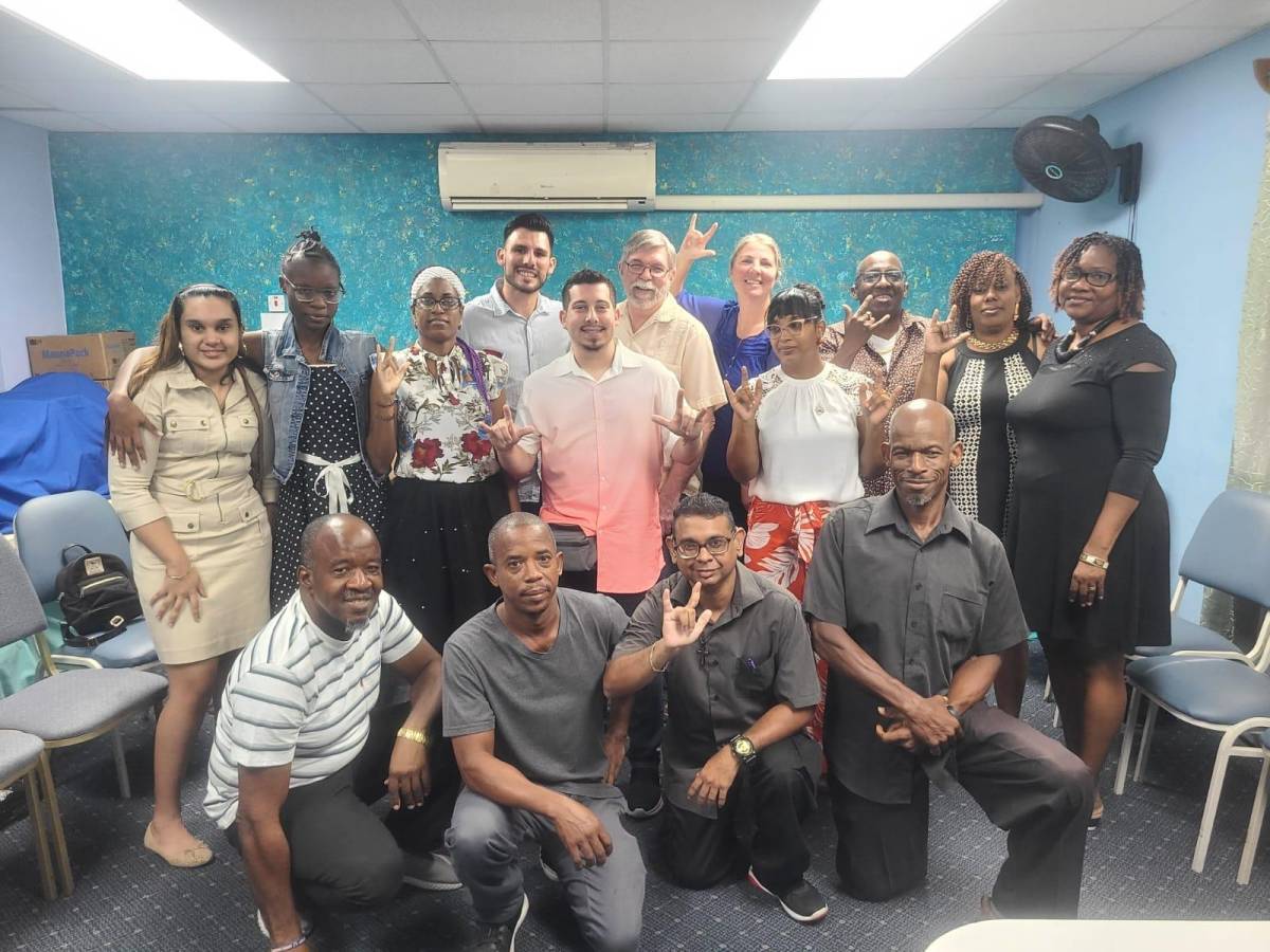 Translators from the Slam43! Cluster sign language project.